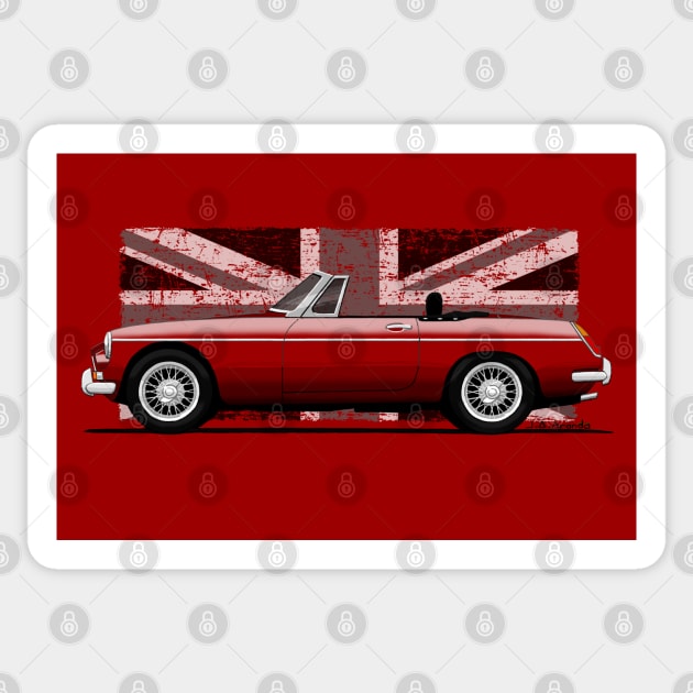 The classic british sports car roadster Sticker by jaagdesign